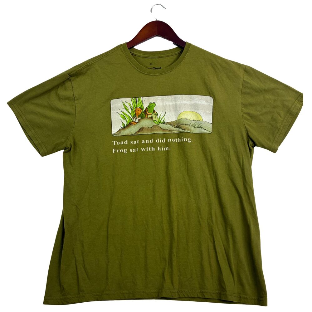 Frog and Toad T Shirt Mens XL Green Arnold Lobel Graphic Book Cartoon Tee